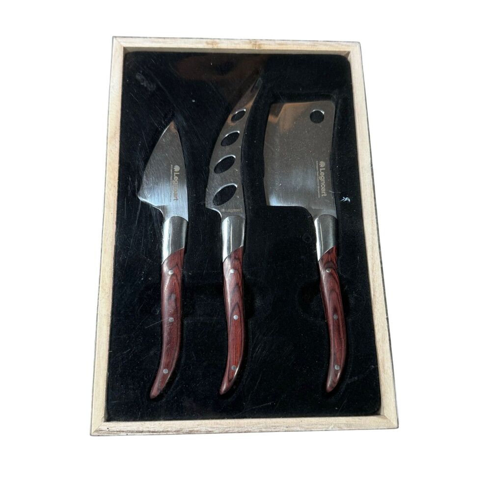 Legnoart Cheese Enthusiast Set 3-Piece High Grade Japanese Steel NIB SEALED NEW